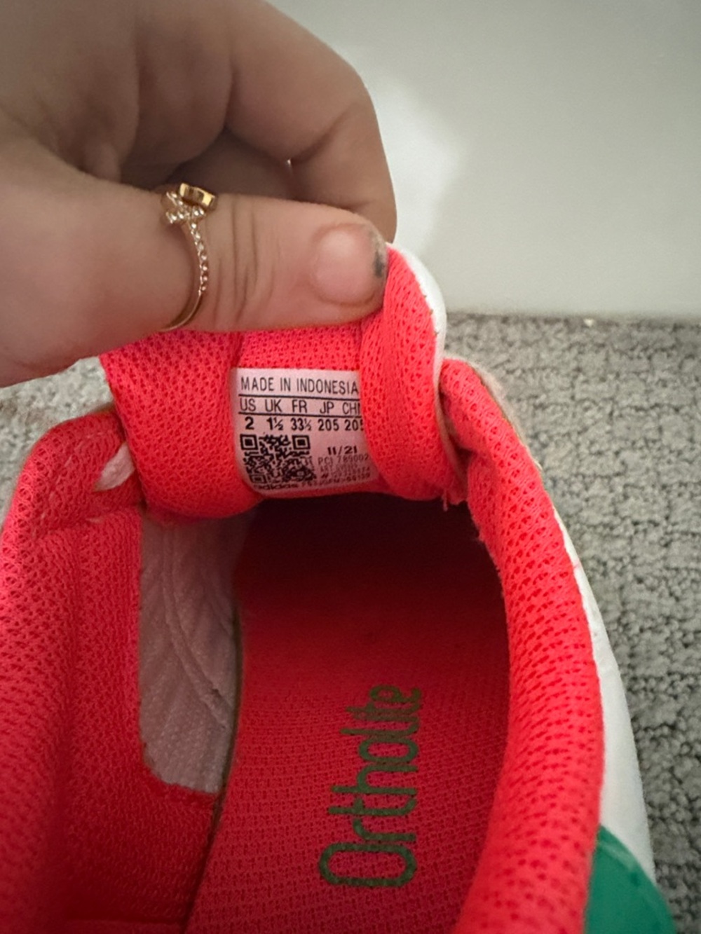Adidas GV6987 Superstar J Wht-Grn-Pink - Picture 4 of 4